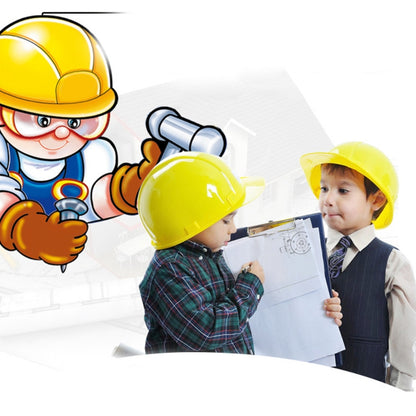 Bright Yellow Kids Construction Hard Hat Toy by HitMyNeed