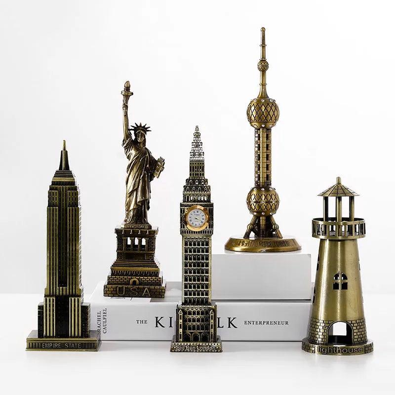 Bronze 3D Landmark Models - Eiffel, Liberty, Empire State by HitMyNeed
