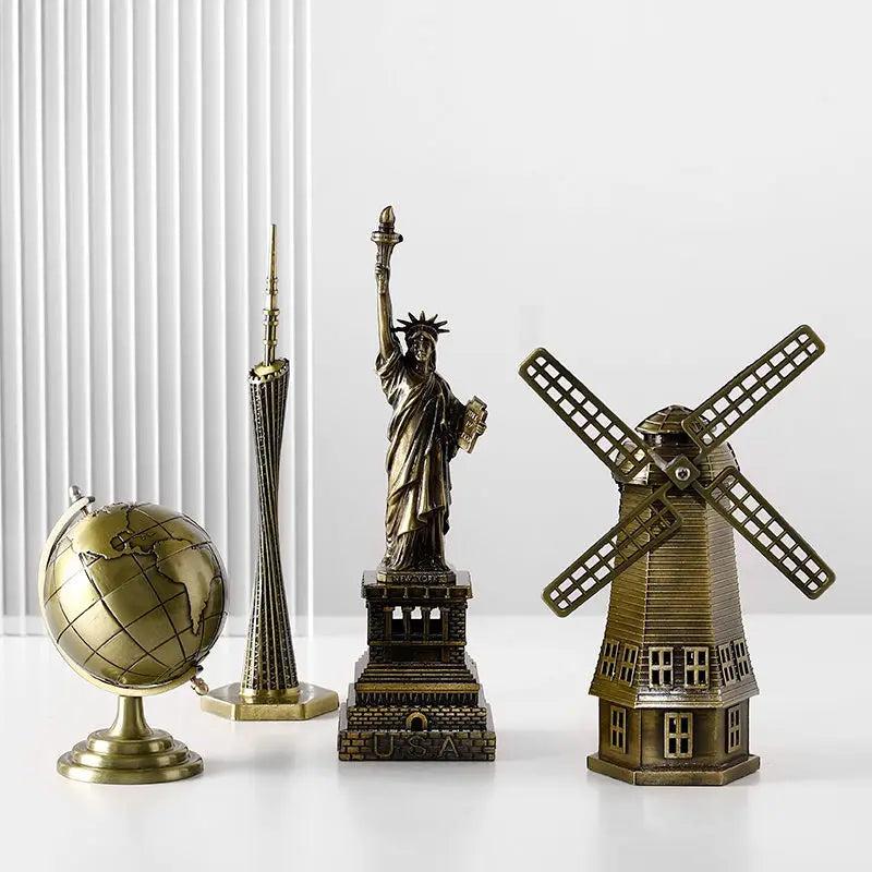 Bronze 3D Landmark Models - Eiffel, Liberty, Empire State by HitMyNeed