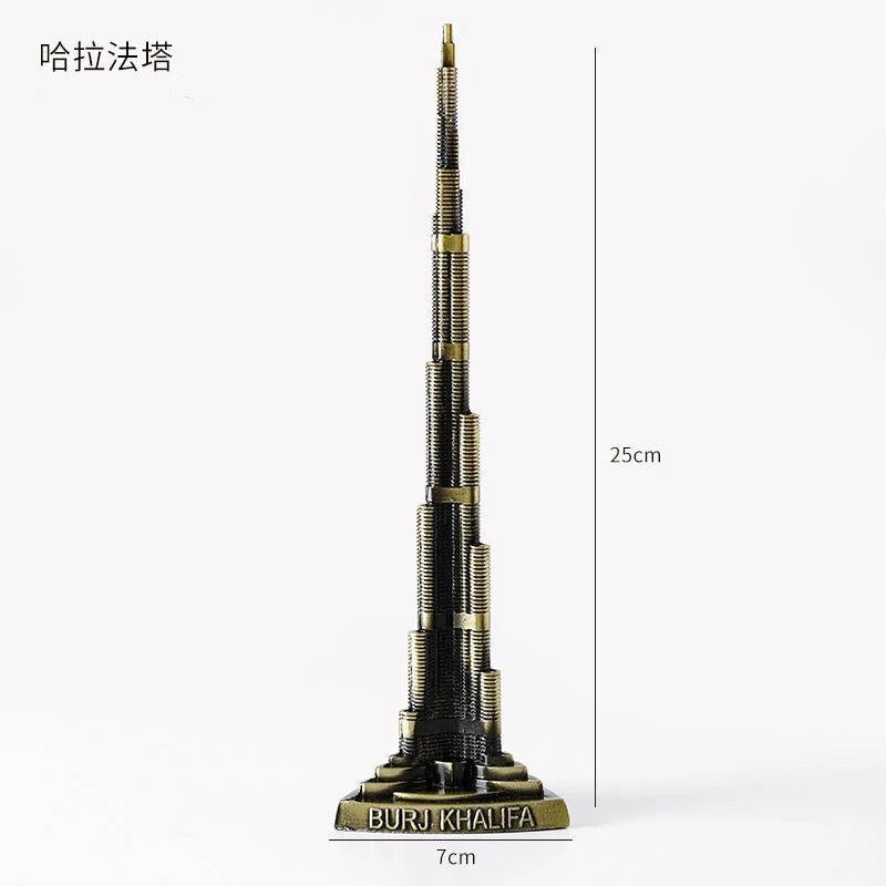 Bronze 3D Landmark Models - Eiffel, Liberty, Empire State dubai-tower by HitMyNeed