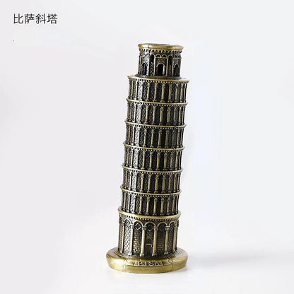 Bronze 3D Landmark Models - Eiffel, Liberty, Empire State leaning-tower by HitMyNeed