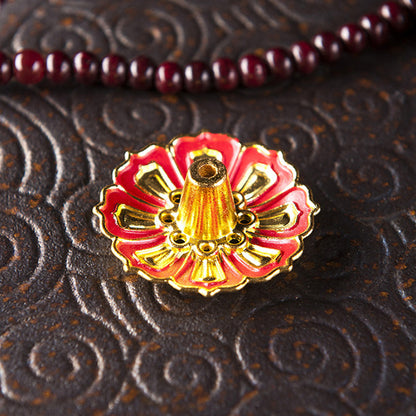 Bronze Lotus Alloy Incense Burner Plate, 12 Styles 11 by HitMyNeed