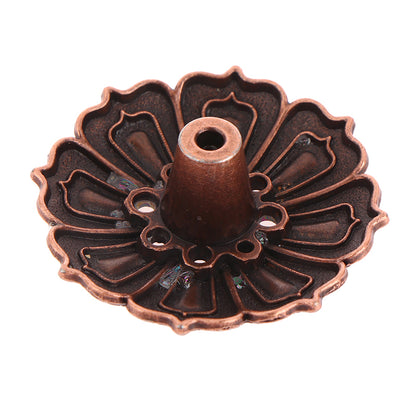 Bronze Lotus Alloy Incense Burner Plate, 12 Styles 13 by HitMyNeed