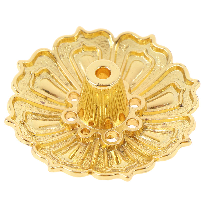 Bronze Lotus Alloy Incense Burner Plate, 12 Styles 3-8x3-8cm by HitMyNeed