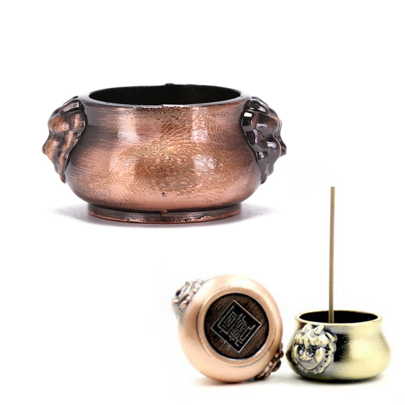 Bronze Lotus Alloy Incense Burner Plate, 12 Styles 4 by HitMyNeed