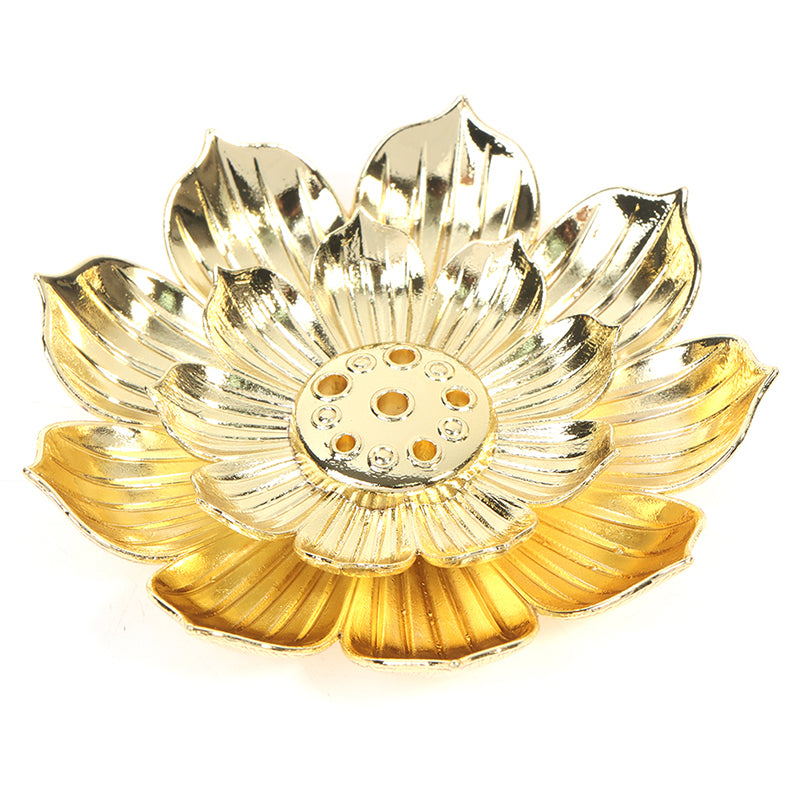 Bronze Lotus Alloy Incense Burner Plate, 12 Styles 5-8cm-zinc-alloy by HitMyNeed