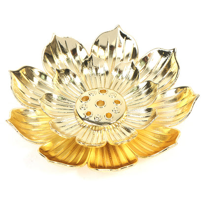 Bronze Lotus Alloy Incense Burner Plate, 12 Styles 5-8cm-zinc-alloy by HitMyNeed