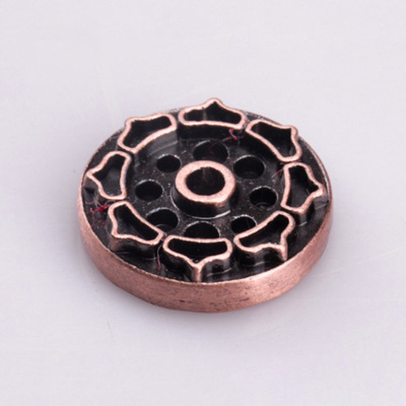 Bronze Lotus Alloy Incense Burner Plate, 12 Styles 5 by HitMyNeed