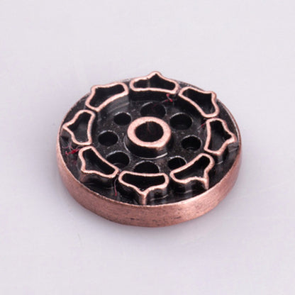 Bronze Lotus Alloy Incense Burner Plate, 12 Styles 5 by HitMyNeed