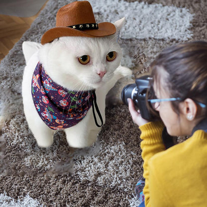 Brown Adjustable Cat Cowboy Hat m by HitMyNeed