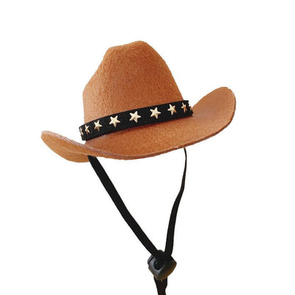 Brown Adjustable Cat Cowboy Hat s by HitMyNeed