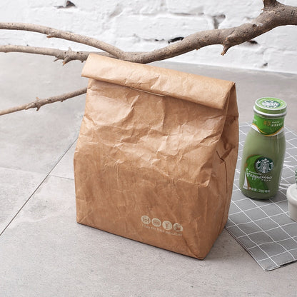 Brown Paper Bag Style Reusable Insulated Lunch Box by HitMyNeed