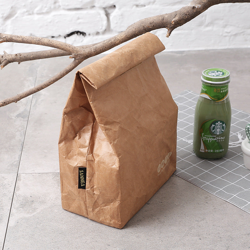 Brown Paper Bag Style Reusable Insulated Lunch Box by HitMyNeed