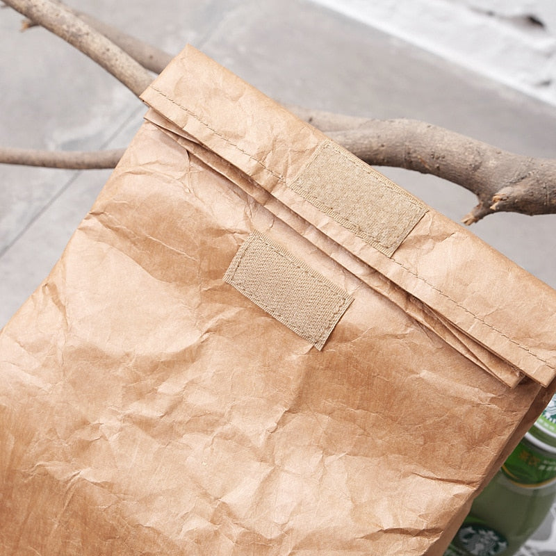 Brown Paper Bag Style Reusable Insulated Lunch Box by HitMyNeed