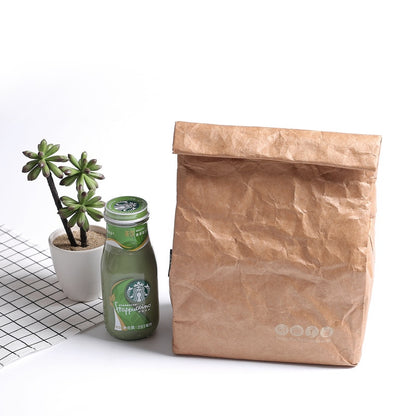 Brown Paper Bag Style Reusable Insulated Lunch Box by HitMyNeed