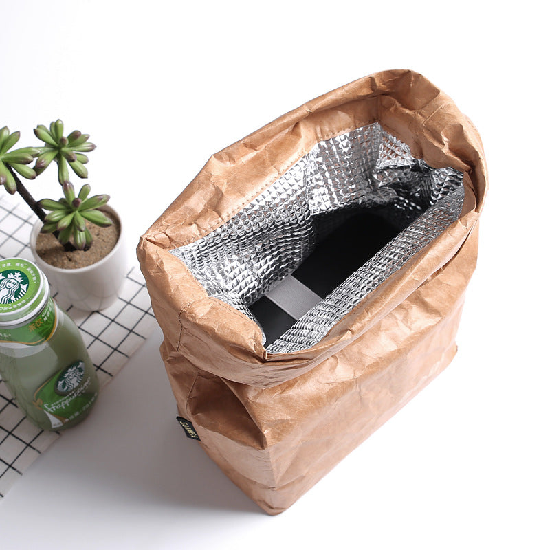 Brown Paper Bag Style Reusable Insulated Lunch Box by HitMyNeed