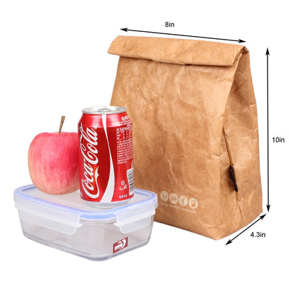 Brown Paper Bag Style Reusable Insulated Lunch Box by HitMyNeed