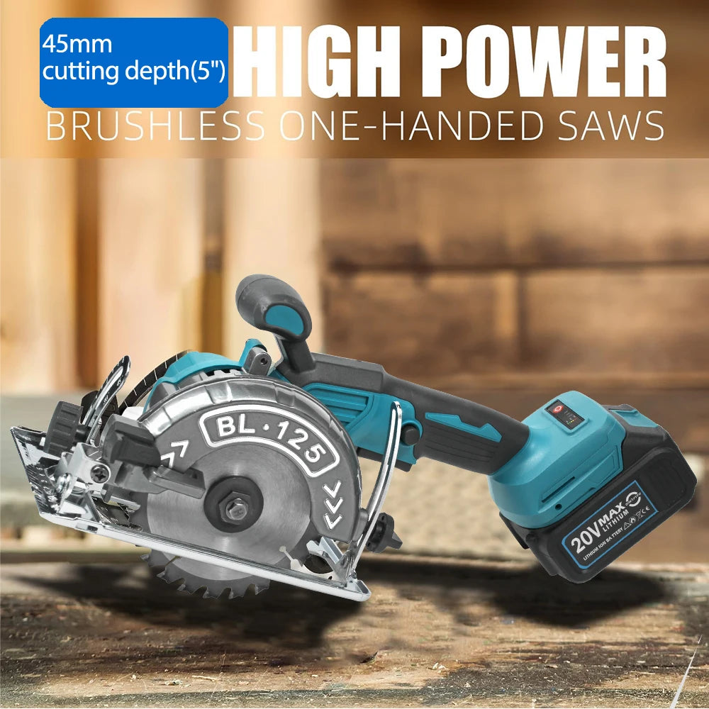 Brushless 125mm Cordless Circular Saw for Wood by HitMyNeed