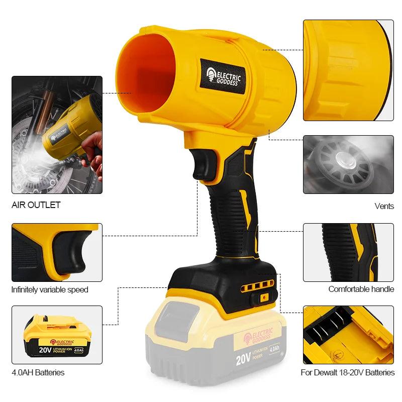 Brushless Cordless Air Blower for Dewalt Batteries by HitMyNeed