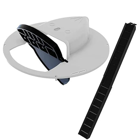 Bucket Lid Humane Mouse Trap with Ramp white by HitMyNeed