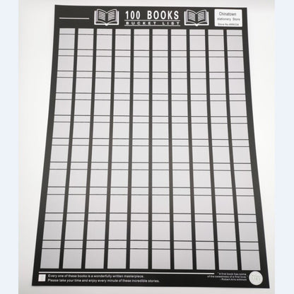 Bucket List 100 Books Scratch Off Poster A2 by HitMyNeed