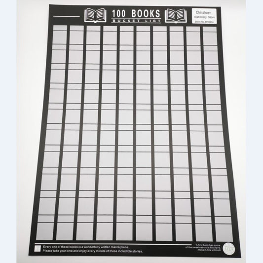 Bucket List 100 Books Scratch Off Poster A2 by HitMyNeed