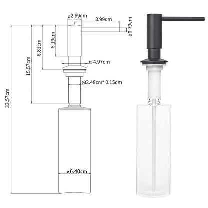 Built-In Brass Soap Dispenser with 500ml Bottle by HitMyNeed