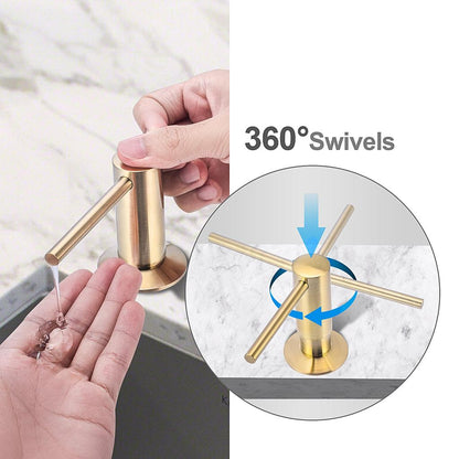 Built-In Brass Soap Dispenser with 500ml Bottle by HitMyNeed