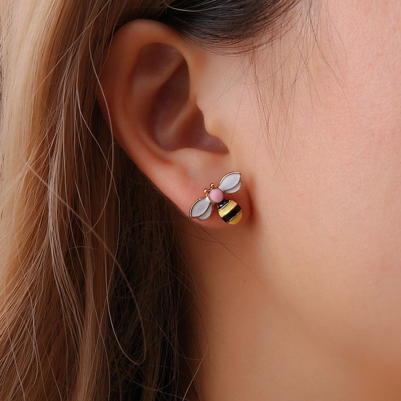 Bumble Bee Stud Earrings for Women by HitMyNeed