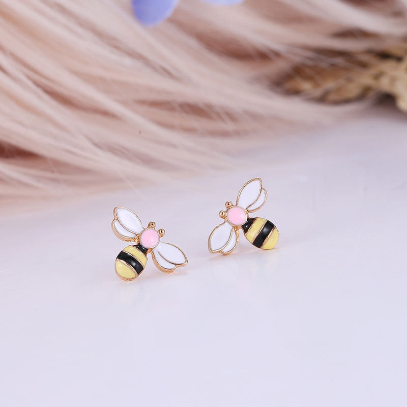 Bumble Bee Stud Earrings for Women by HitMyNeed