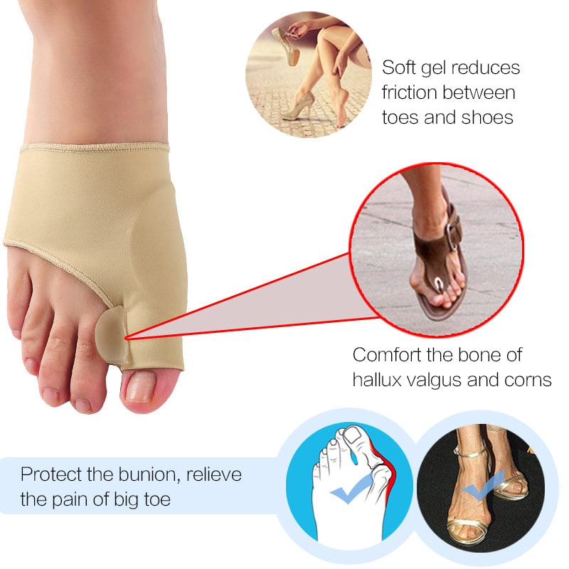 Bunion Brace Toe Corrector Socks with Gel Pad by HitMyNeed