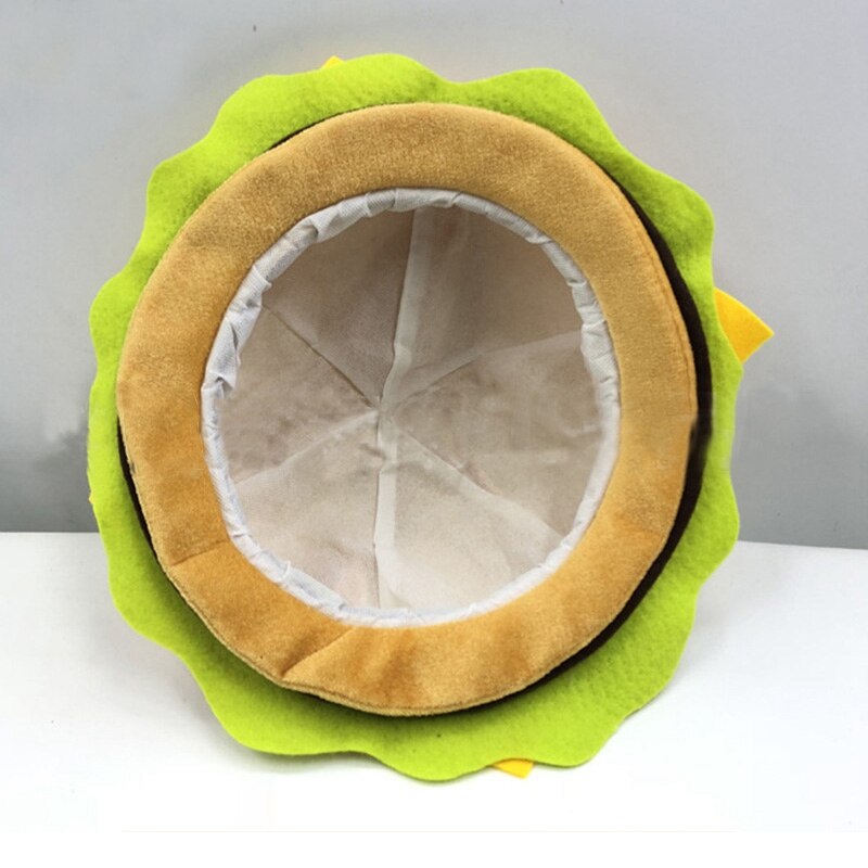 Burger Hat Funny 3D Plush Headwear for Adults by HitMyNeed