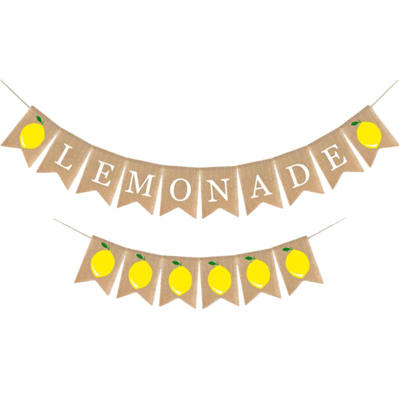 Burlap Lemonade Stand Banners Set (2 Pieces) by HitMyNeed