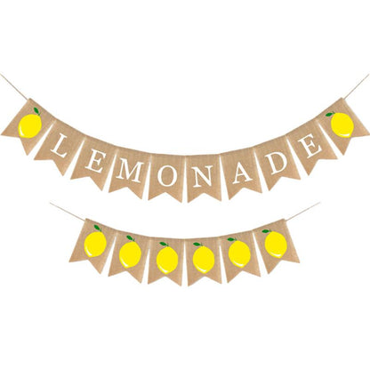 Burlap Lemonade Stand Banners Set (2 Pieces) by HitMyNeed