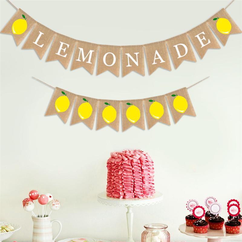 Burlap Lemonade Stand Banners Set (2 Pieces) by HitMyNeed