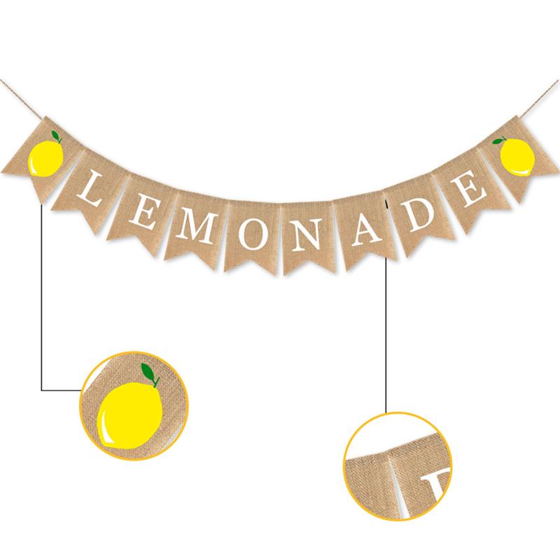 Burlap Lemonade Stand Banners Set (2 Pieces) by HitMyNeed
