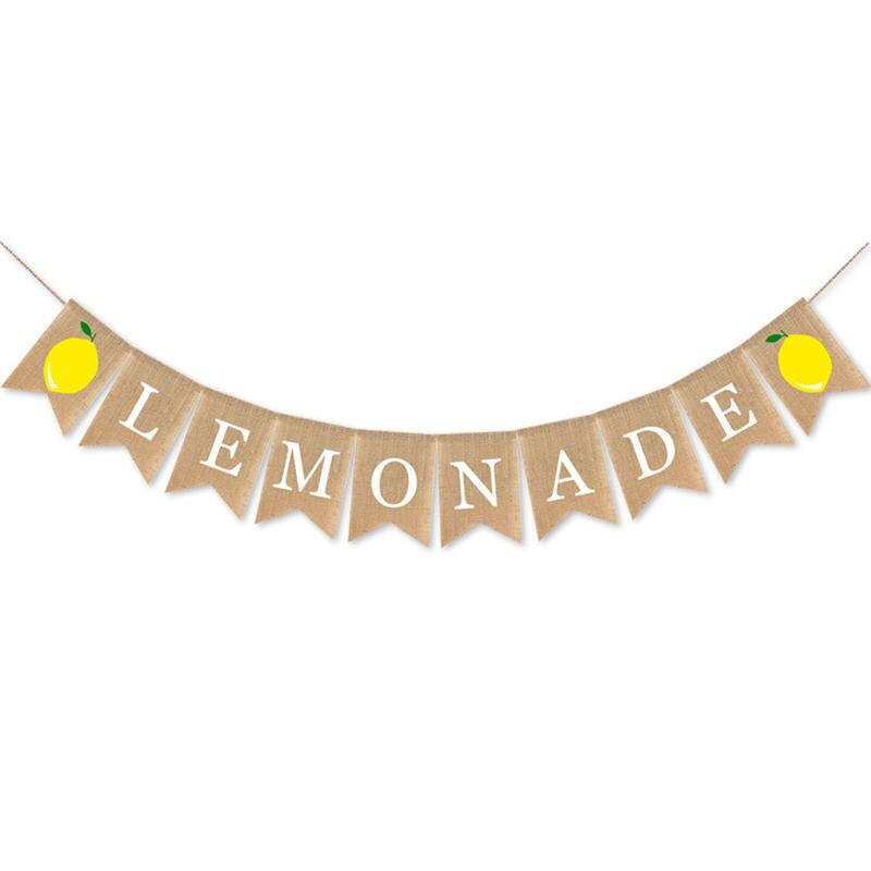 Burlap Lemonade Stand Banners Set (2 Pieces) by HitMyNeed