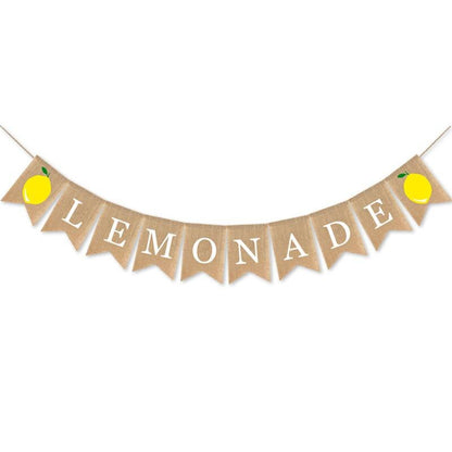 Burlap Lemonade Stand Banners Set (2 Pieces) by HitMyNeed