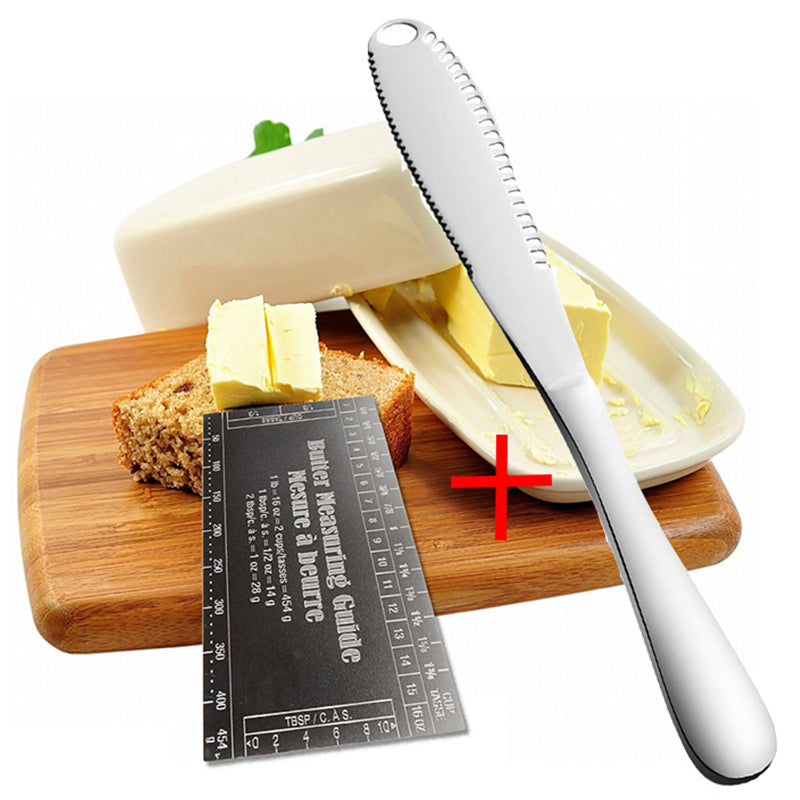 Butter Measuring Guide Ruler with Stainless Steel Knife by HitMyNeed