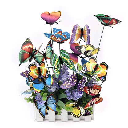 Butterfly Garden Decor Stakes Set of 24 by HitMyNeed