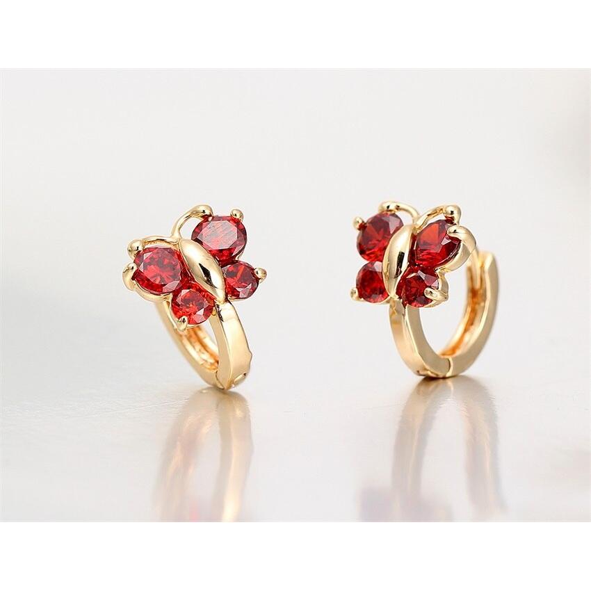 Butterfly Hoop Earrings with Cubic Zirconia by HitMyNeed