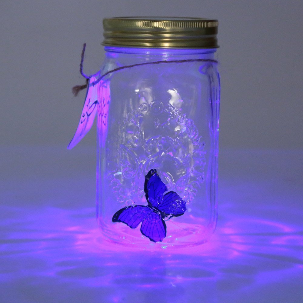 Butterfly Jar LED Light Decor by HitMyNeed