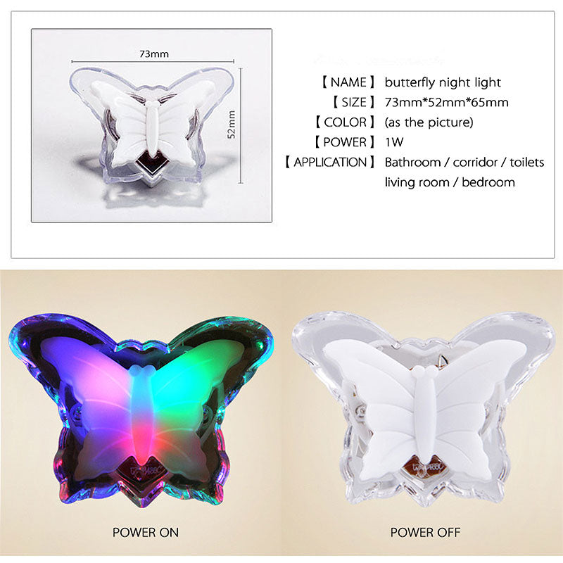Butterfly LED Wall Night Light for Kids Room by HitMyNeed