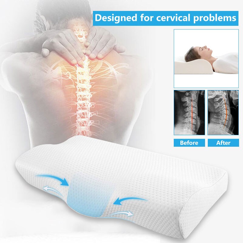 Butterfly Orthopedic Memory Foam Cervical Pillow by HitMyNeed