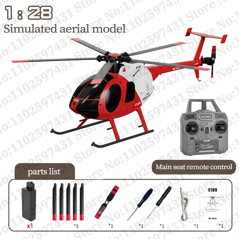 C189 1:28 Brushless RC Helicopter with 6-Axis Gyro red-1b by HitMyNeed