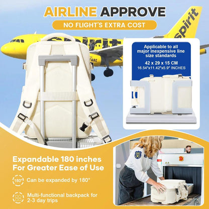 Cabin Backpack 40x20x25 with Compression & Laptop Slot by HitMyNeed