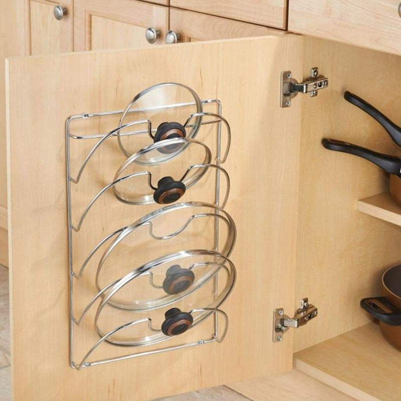 Cabinet Door Mounted Saucepan Lid Holder Rack by HitMyNeed