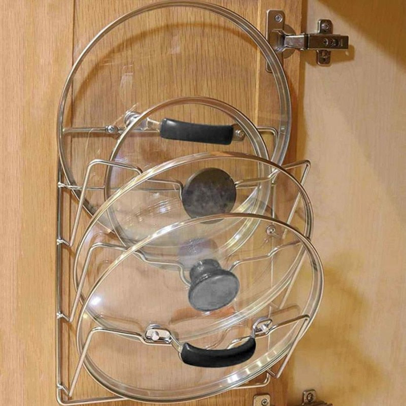 Cabinet Door Mounted Saucepan Lid Holder Rack by HitMyNeed