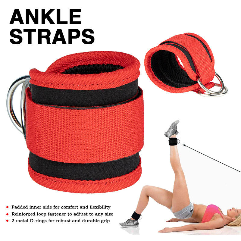 Cable Ankle Straps with Double D-Ring for Leg Workouts by HitMyNeed