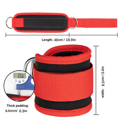 Cable Ankle Straps with Double D-Ring for Leg Workouts by HitMyNeed